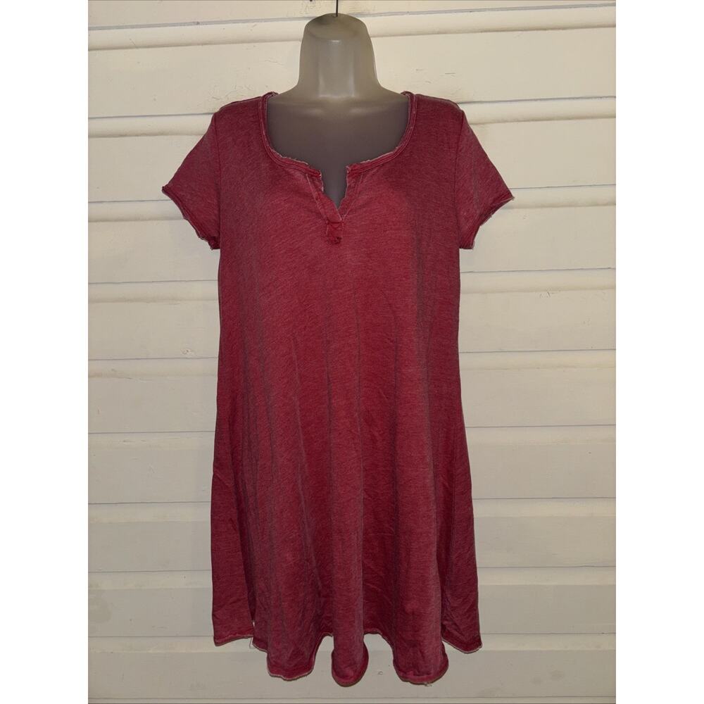Z Supply Cotton Blend Short Sleeve Pullover Tshirt Shift Dress Size L